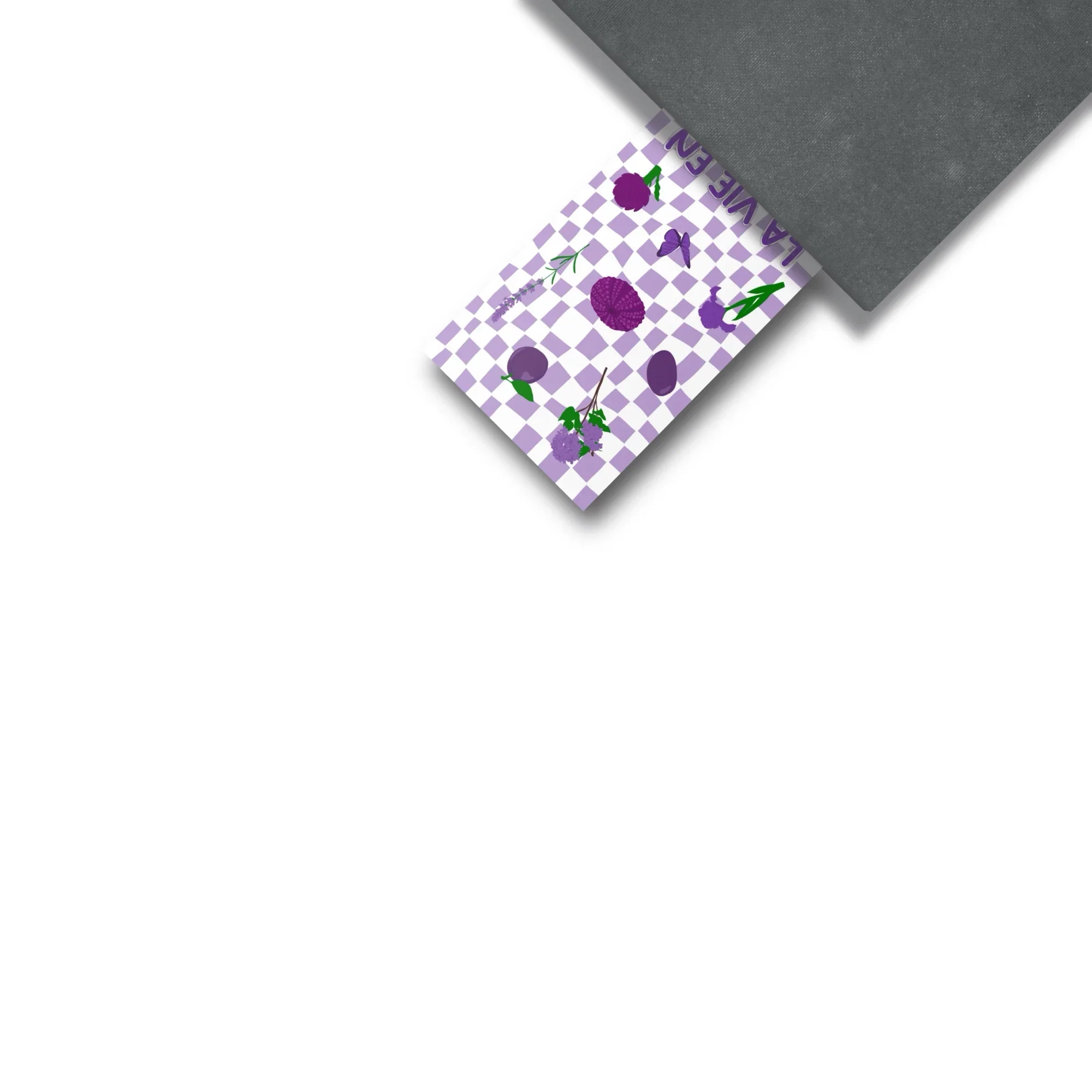 Marque-page "La vie en violet", livre, imprimé recto sur papier 350g