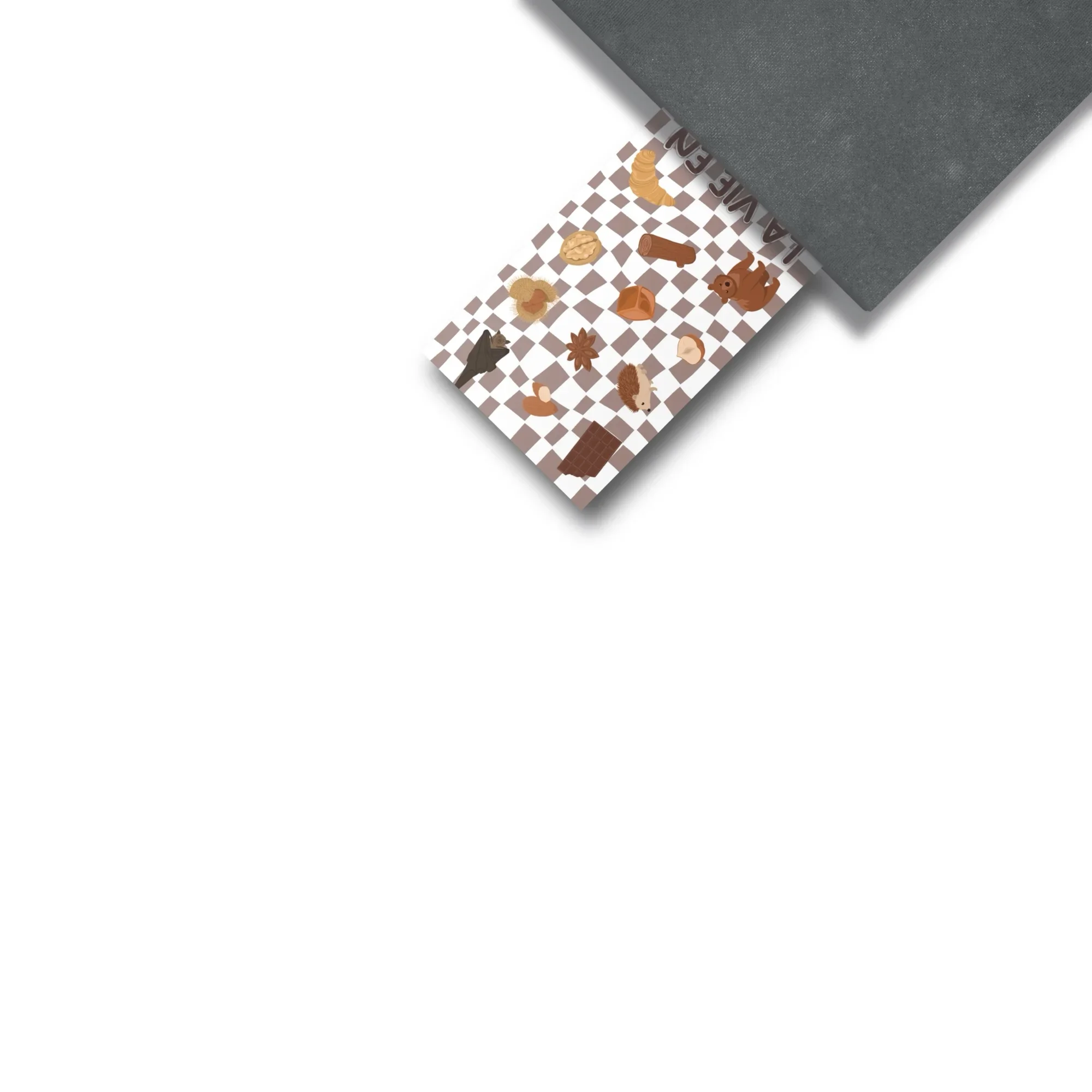 Marque-page "La vie en marron", livre, imprimé recto sur papier 350g