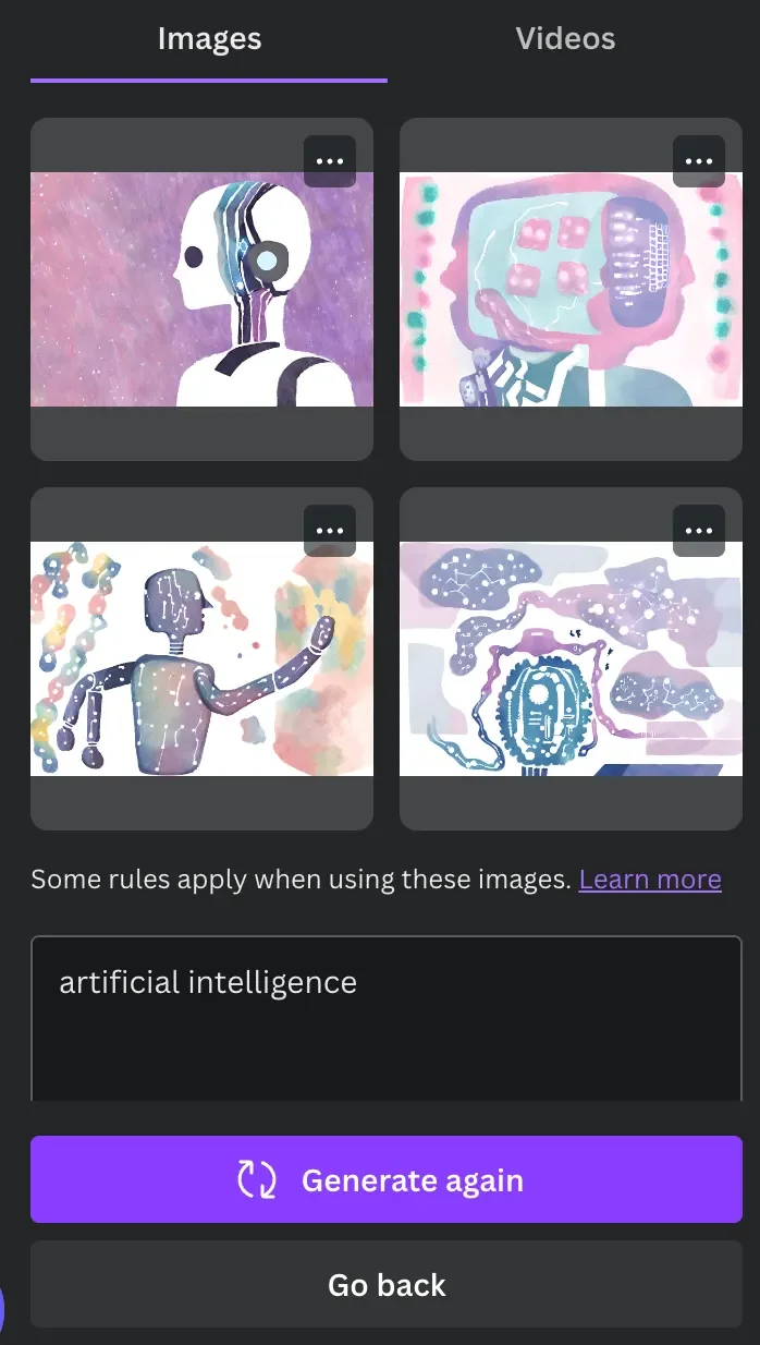 mages generated in Canva Magic Media