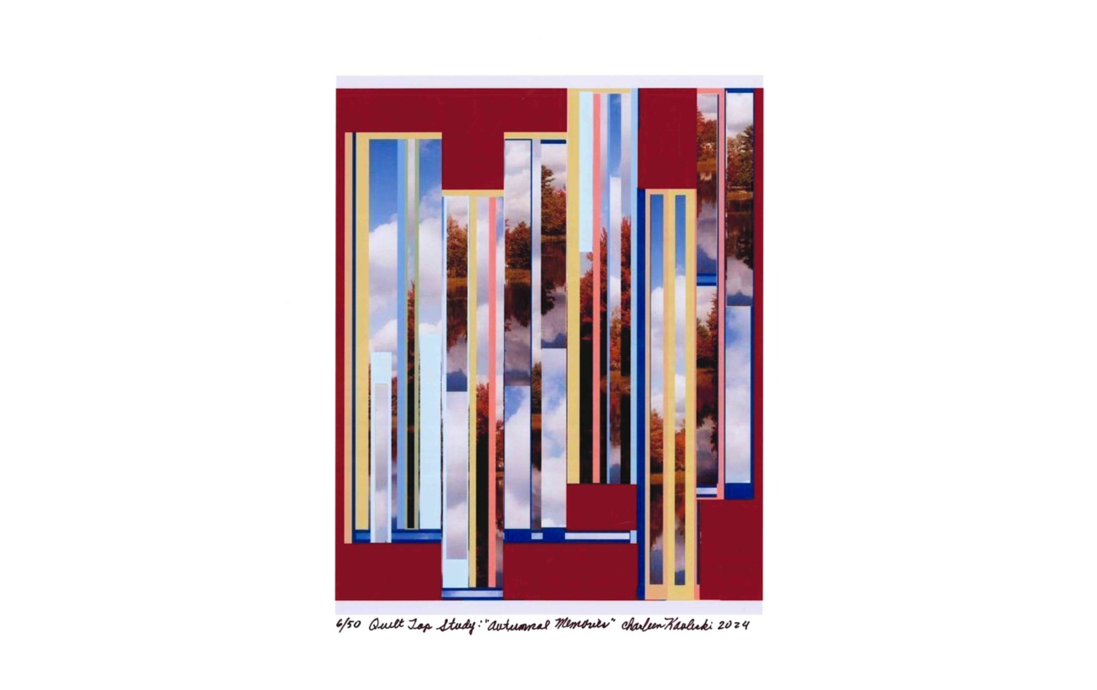 Charleen Kavleski: "Quilt Top Study: Autumnal Memories," 2023. Fragmented Recollection. Inkjet print, 11 × 8.5 inches.