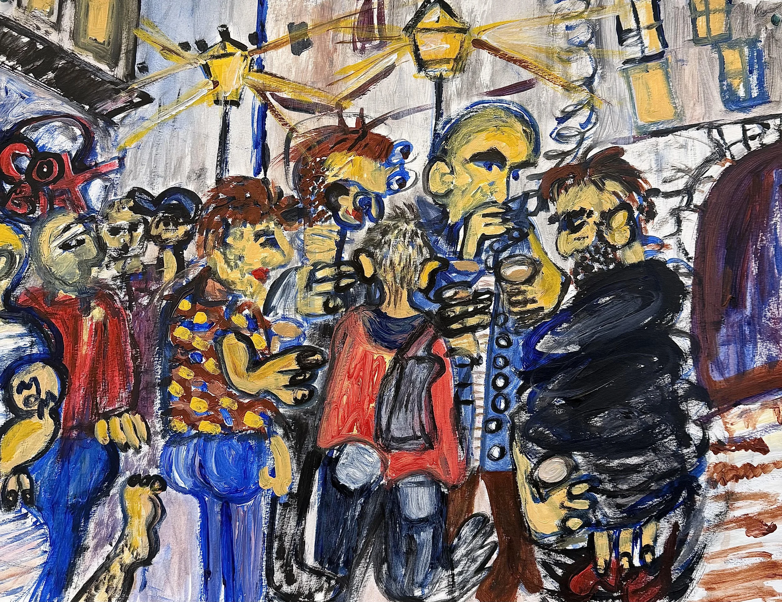 James Horner: "Happy Hour in Le Marais," 2026
Paris, France. Media, size.