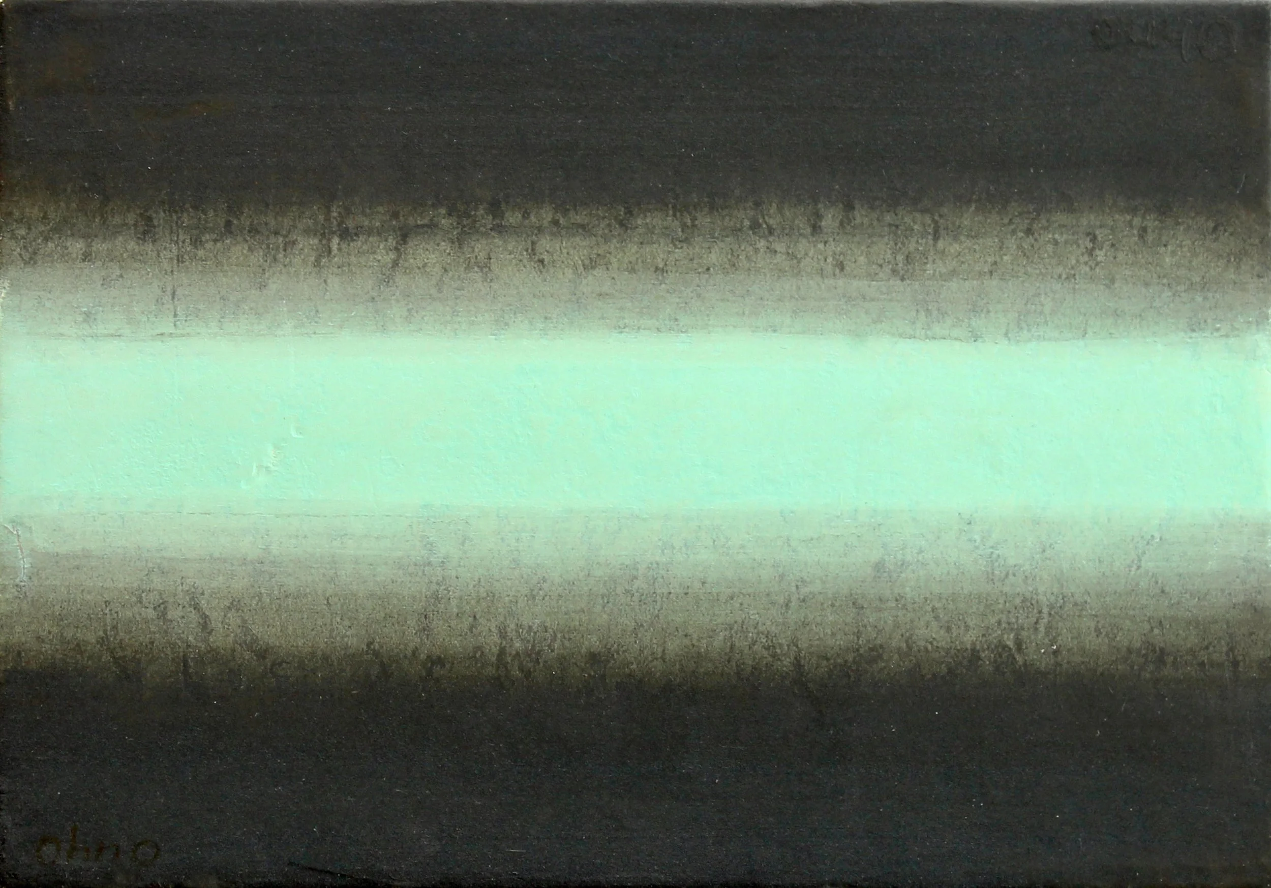Rays II, 2009, mineral pigment, old ink on paper, 6in x 9in