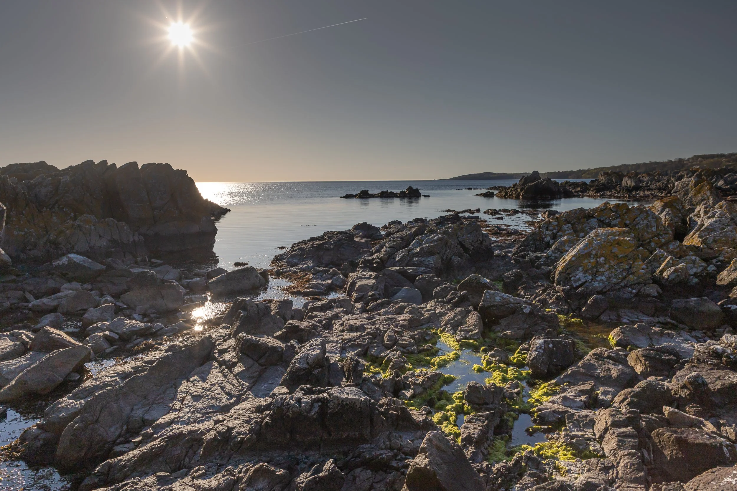 Rocky coastline in morning light