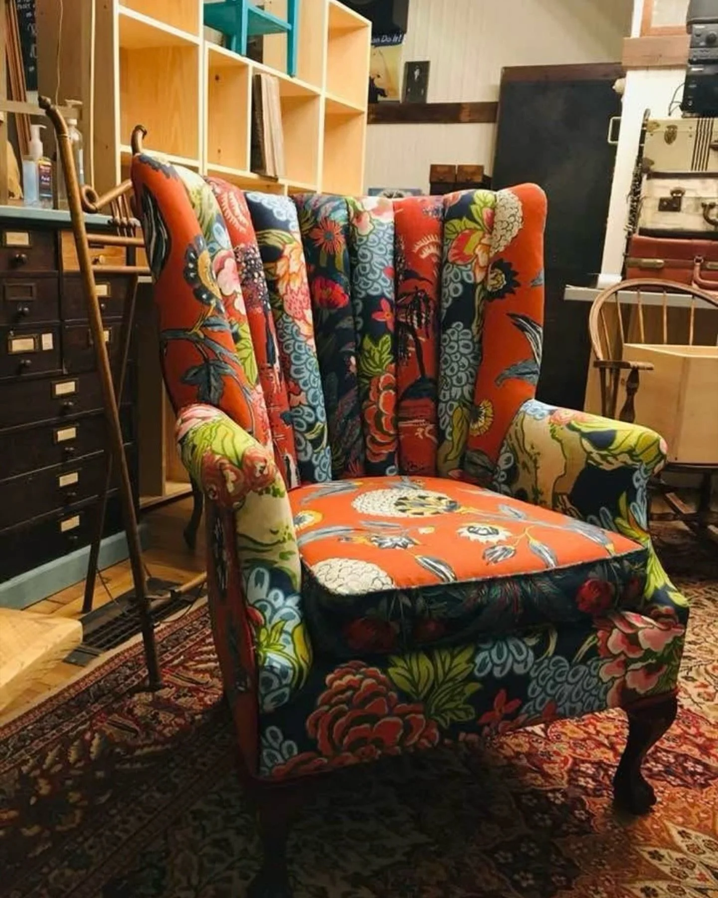 Another beautiful piece finding its new home! This upholstered chair just sold and we couldn&rsquo;t be more excited for its next chapter. We&rsquo;re always on the lookout for unique, one-of-a-kind gems like this that we can completely customize &md