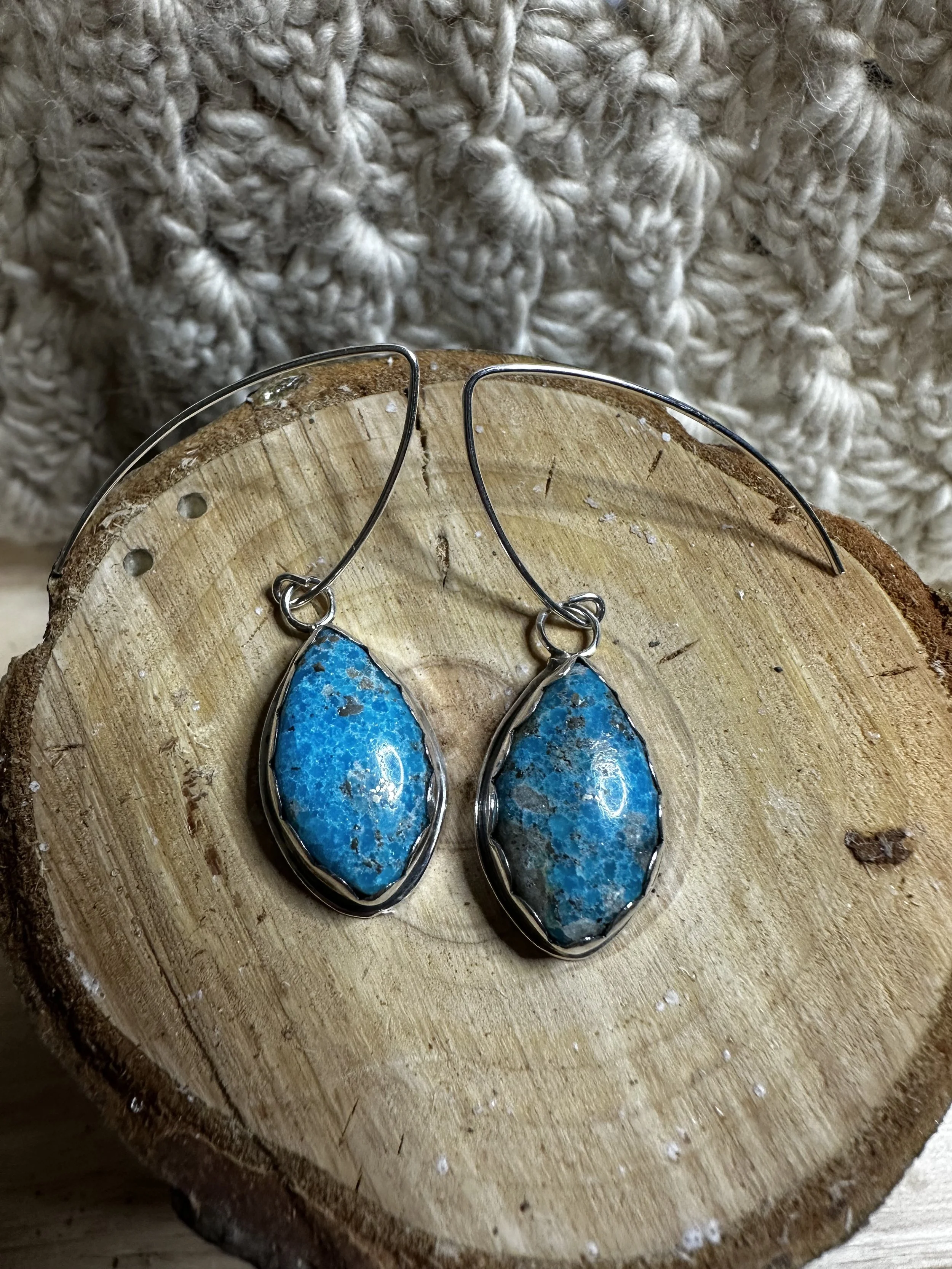 Turquoise Long-Hang Earrings
