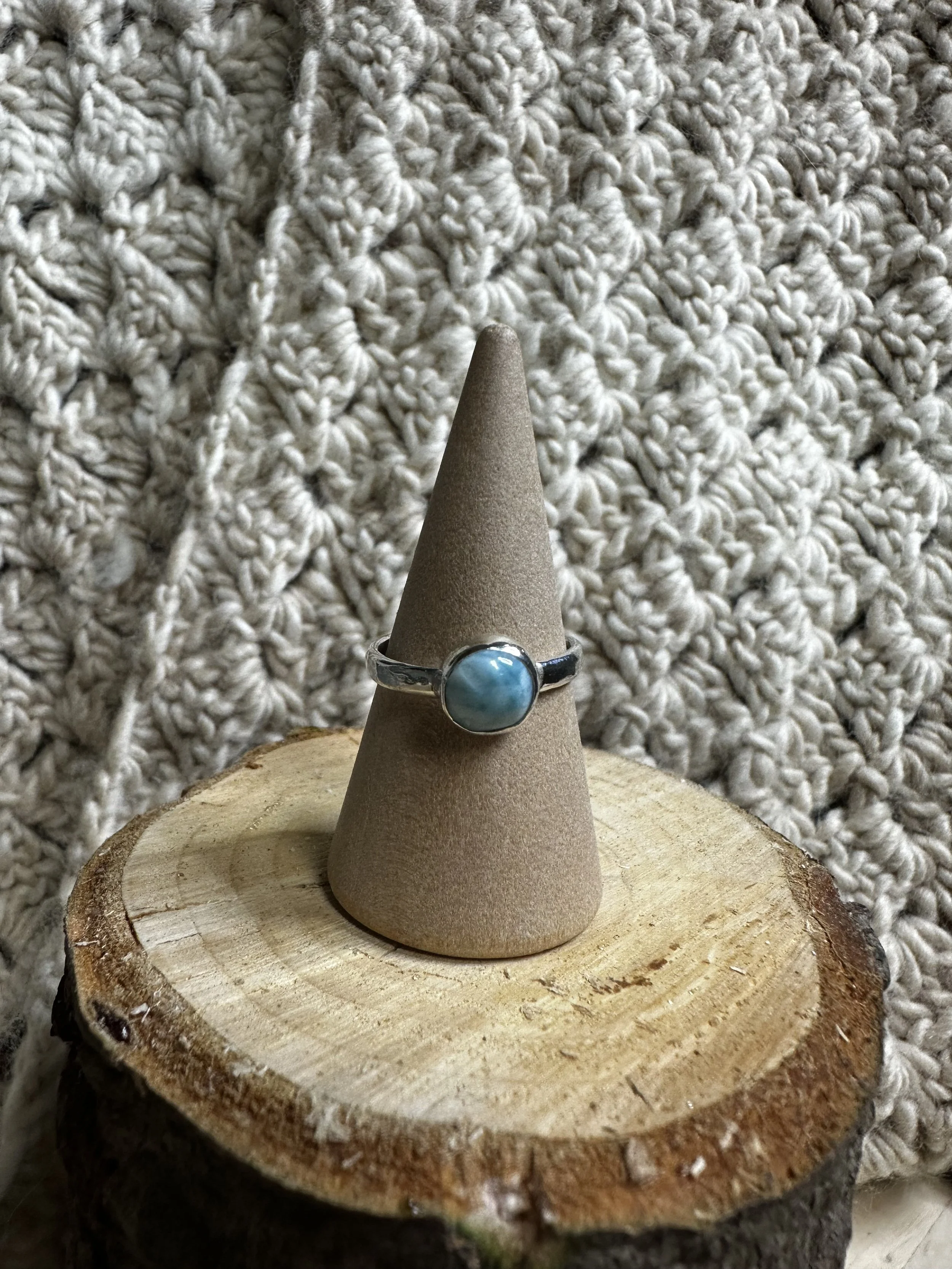 Larimar and Sterling Silver Ring - Size 6