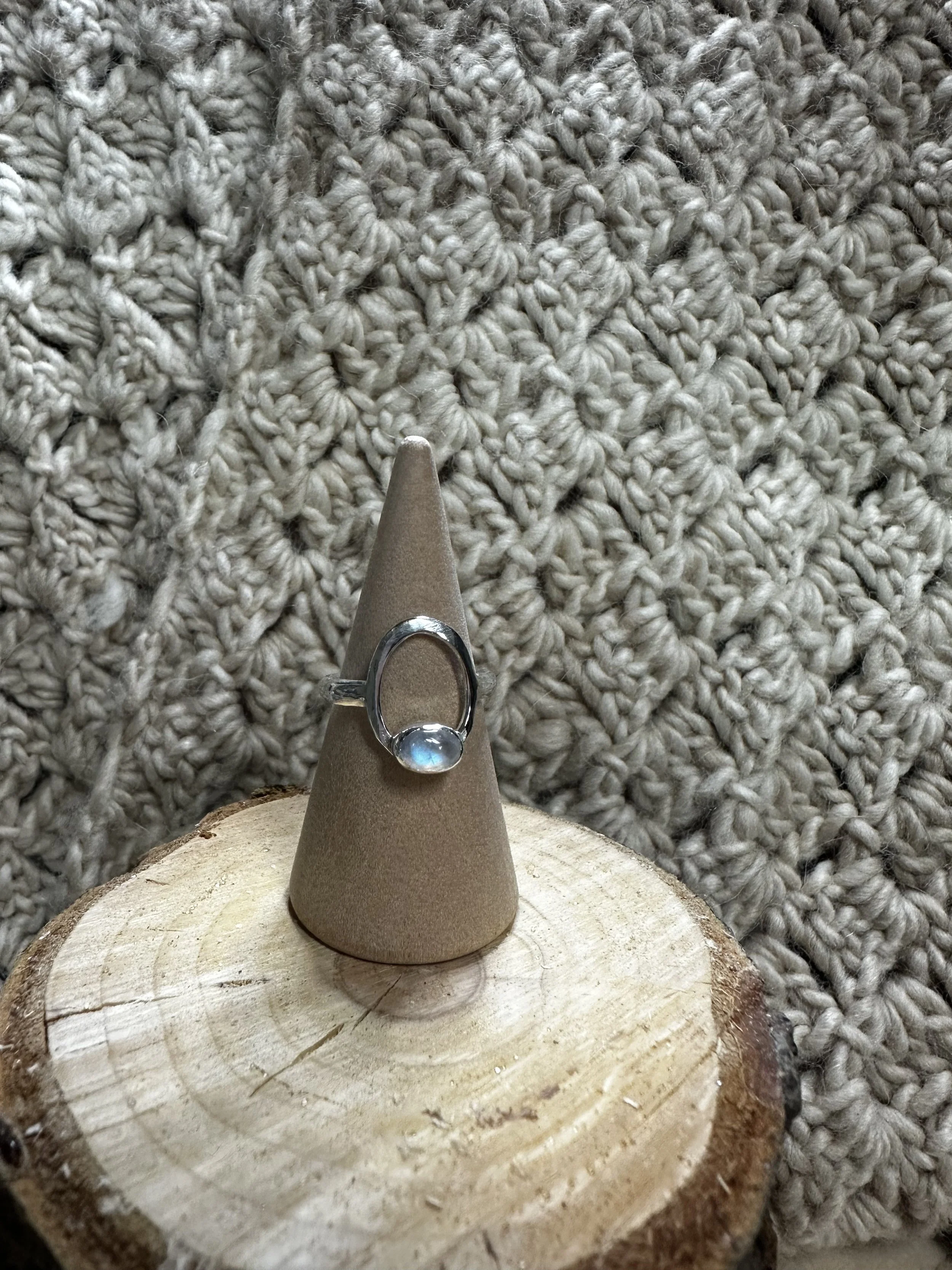 Moonstone Oval Ring - Size 5.5