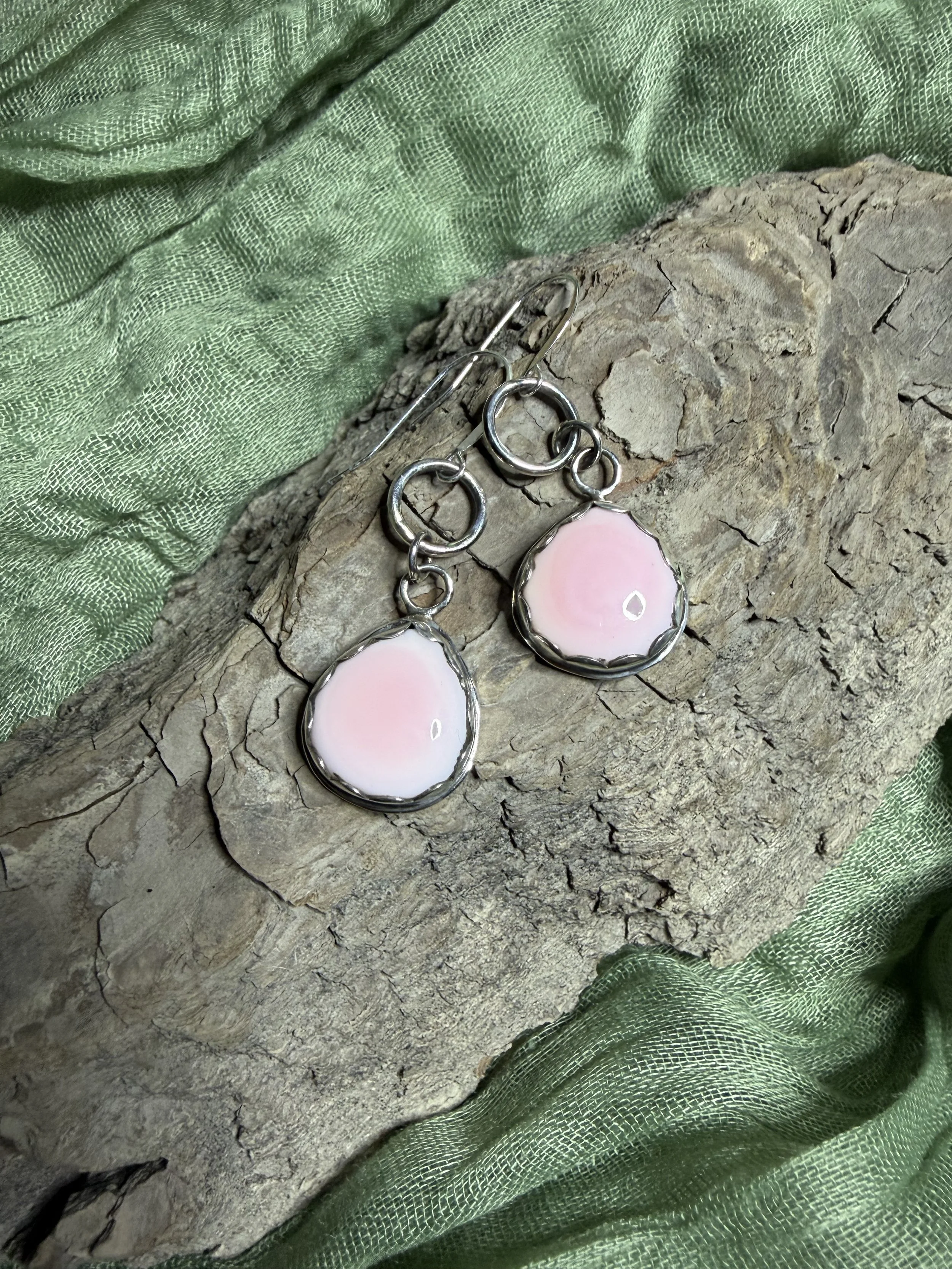 Pink Conch Shell Earrings