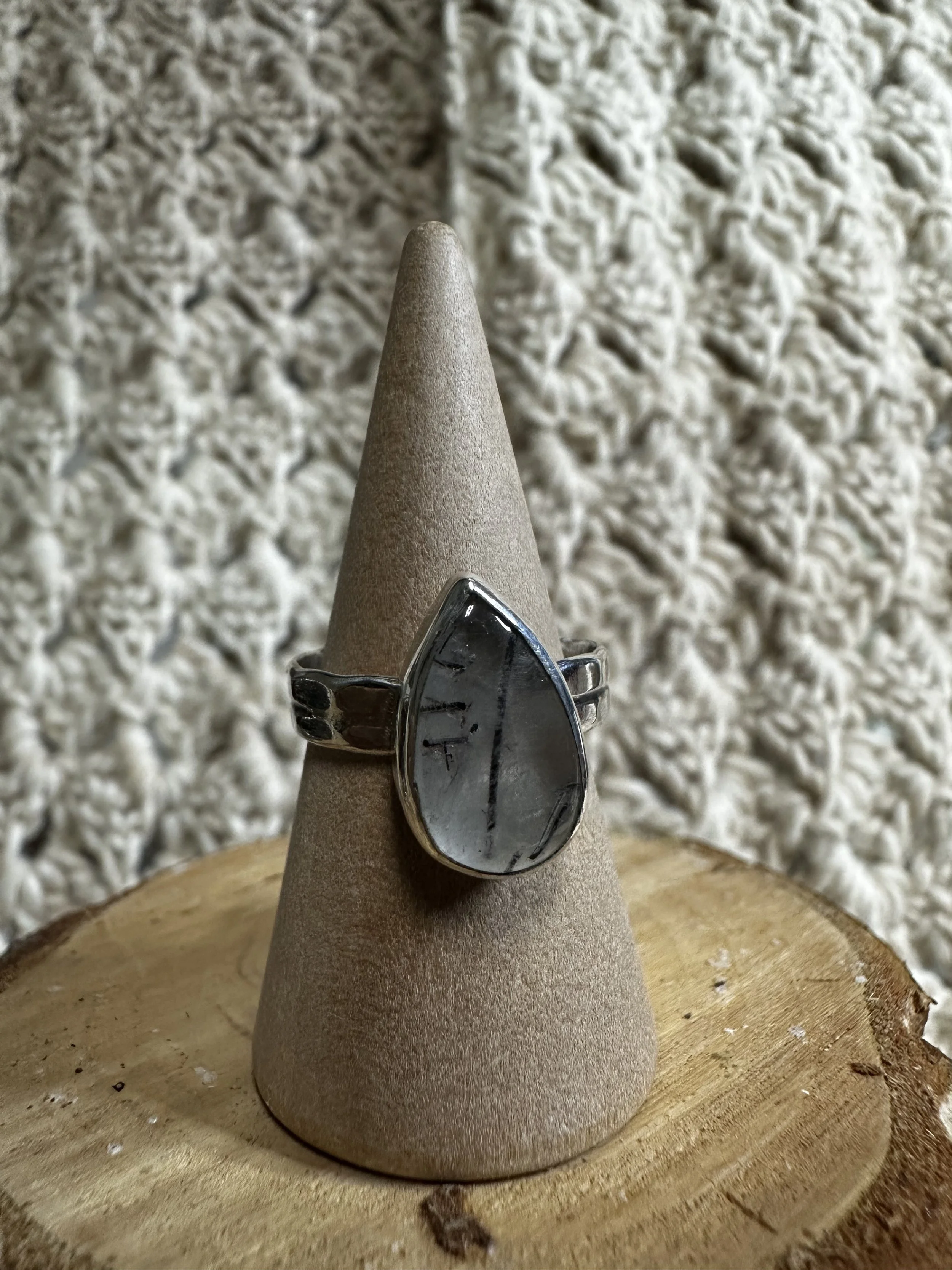 Rutilated Quartz Ring - Size 6