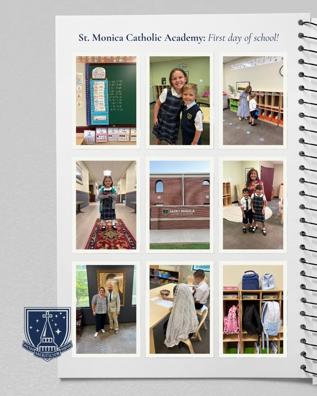 Today, St. Monica Catholic Academy begins its work&mdash;the formation of the whole child, mind, heart, and soul. Welcome, students&mdash;we are so grateful to begin this journey together!