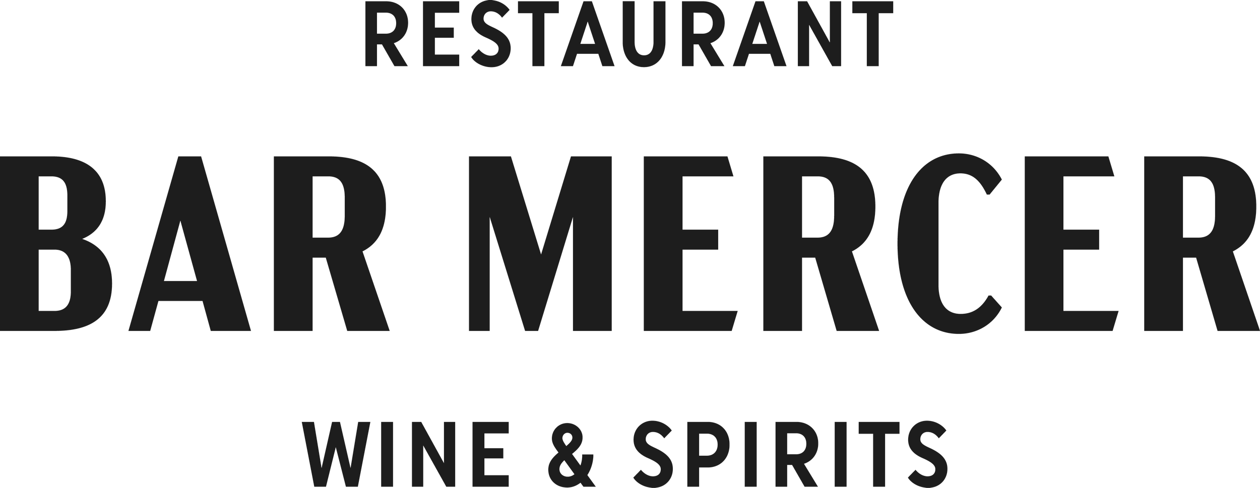 black and white bar mercer logo