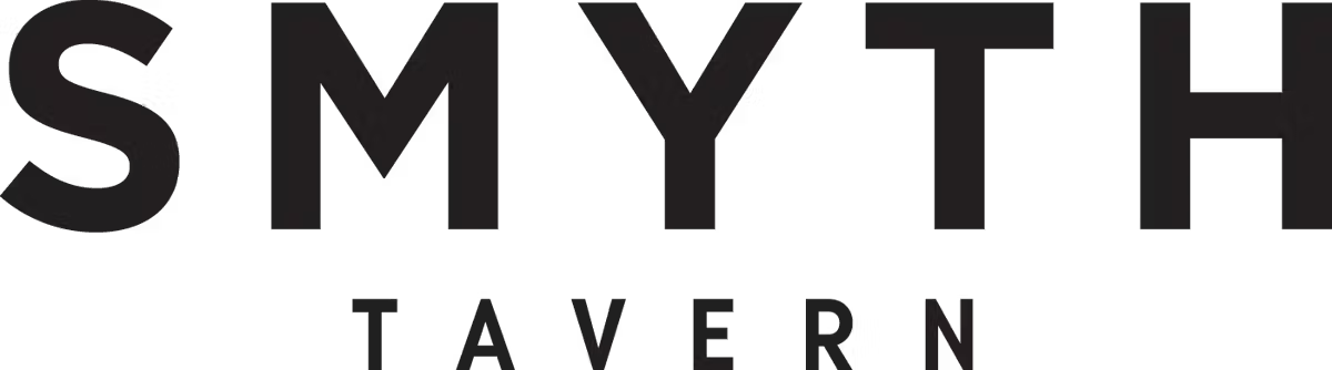 Logo for Myth Tavern in black and white with stylized text.