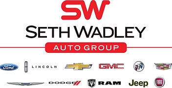 Seth Wadley Auto Group logo with Ford, Lincoln, Chevrolet, GMC, Cadillac, Dodge, RAM, Jeep, and Fiat car brand logos.