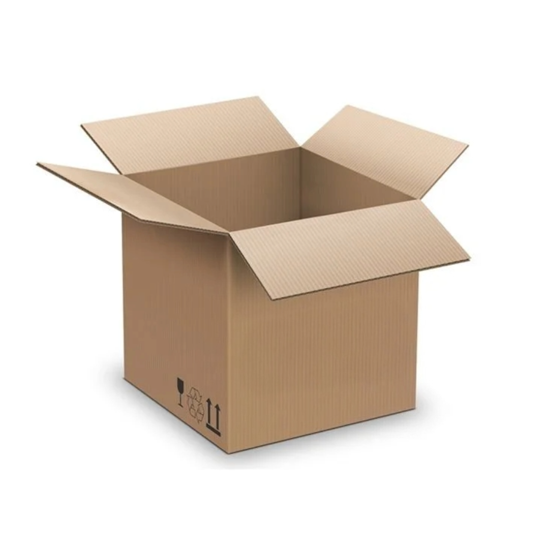 Fully recyclable kraft cardboard box