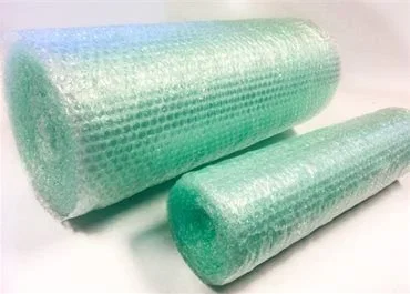 Green biodegradable bubble wrap with recycled content
