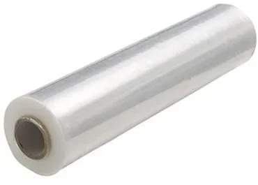 Close-up of clear stretchfilm and pallet wrap