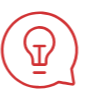 red line art icon symbolising expert packaging advice