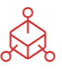 red line art icon indicating structural and material expertise in bespoke packaging