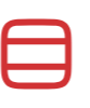 red line art icon indicating packaging for furniture and electrical goods businesses
