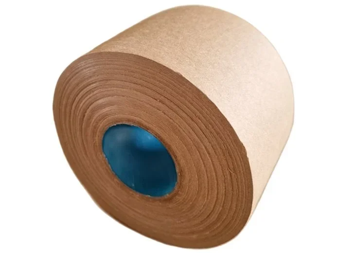 Paper tape dispenser showing recyclable paper-based adhesive tape
