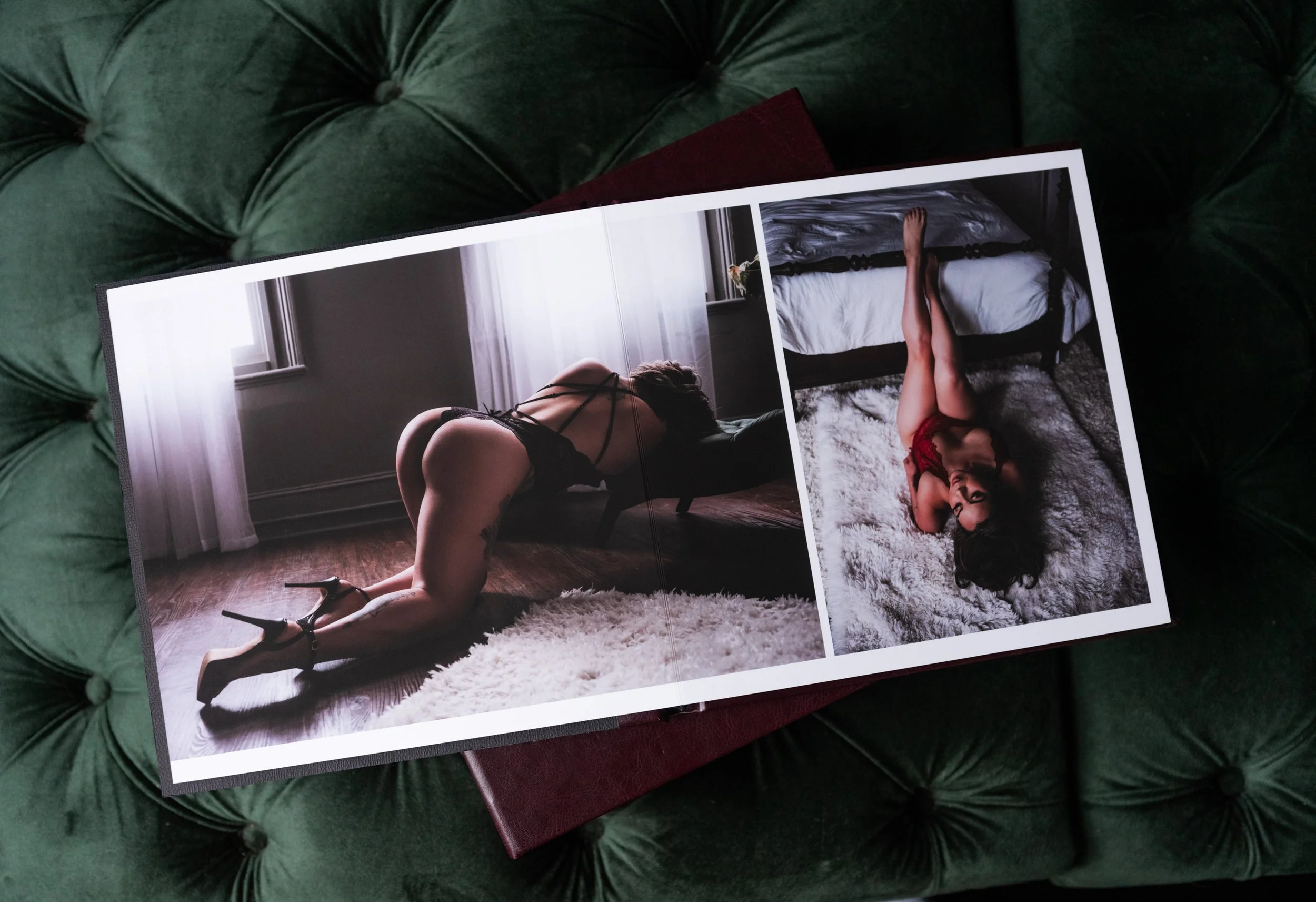 Boudoir Album Full Page Spread | Boudoir by Emily