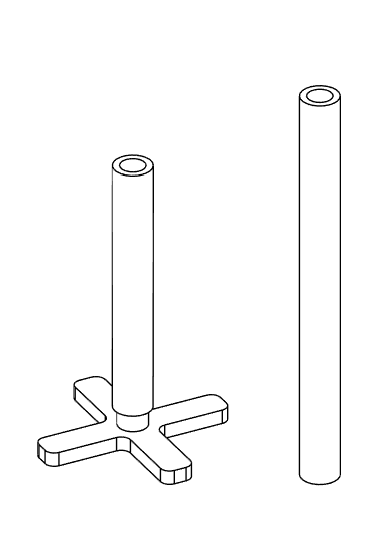 Adjustable height legs that ground the system at each expansion panel end. Twist to extend or retract, leveling the entire structure on any outdoor surface — pavement, gravel, grass, or stone — without shimming or compromise.