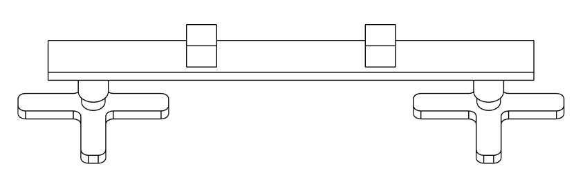 These are height adjustable stabilizers that connect to the main frame via the square peg system built into the main frame 