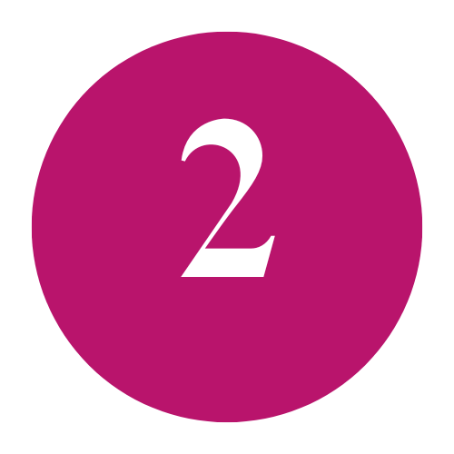 Purple circular icon with a white number 2 in the center.