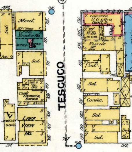 1888 sanborn map of tezcuco street in hancock, michigan
