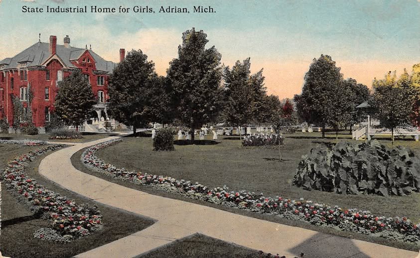 a photo of the state industrial home for girls in Adrian, Michigan