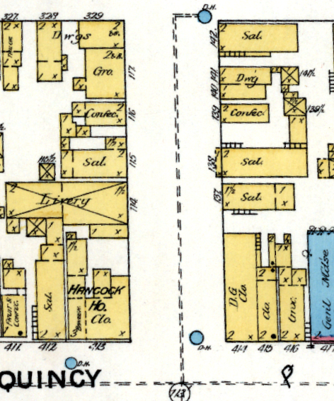 1888 sanborn map of tezcuco street in hancock, michigan