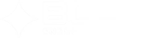 Logo of BOSS Energy Solutions with star-like symbol.