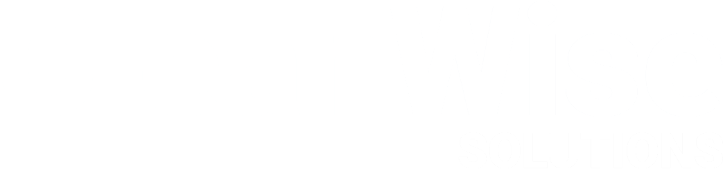 Close-up of the CleanWise Solutions logo in black and white.