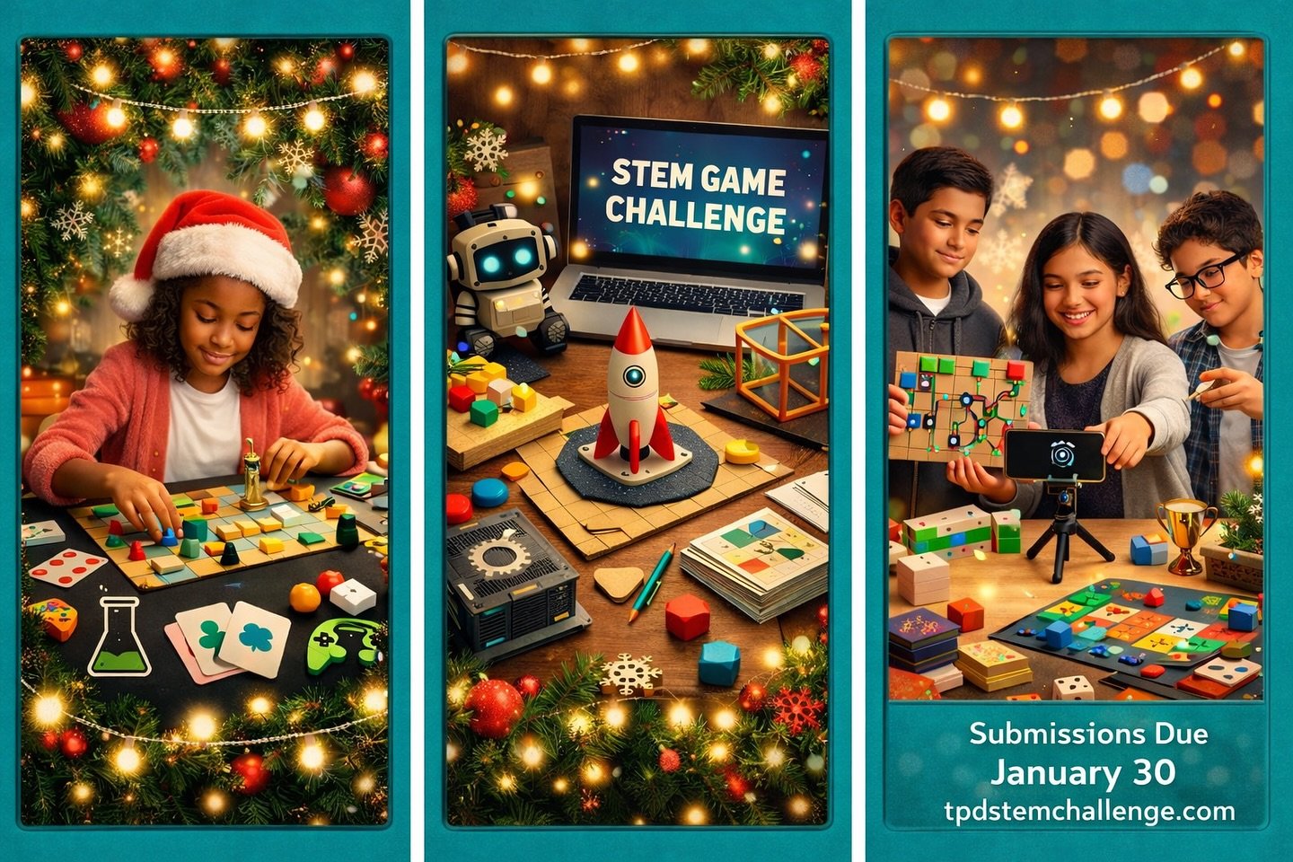 Holiday break just got creative!
Looking for something meaningful (and screen-light!) to do while school is out?

✨ The STEM Game Challenge is officially open ✨
Students in middle &amp; high school are invited to design their own STEM-inspired game &