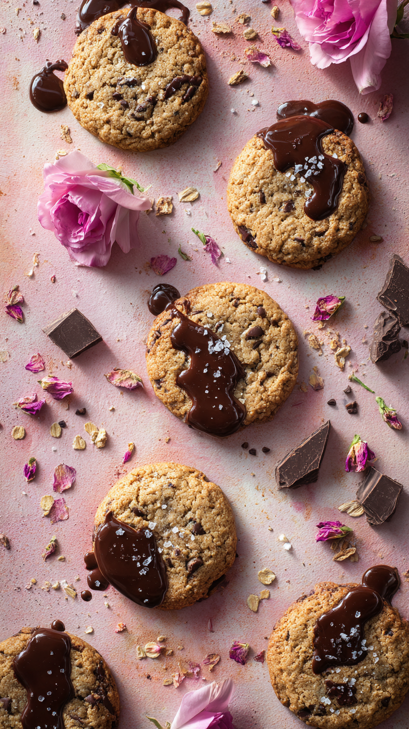 Freshly Baked Oatmeal Chocolate Chip Cookies 