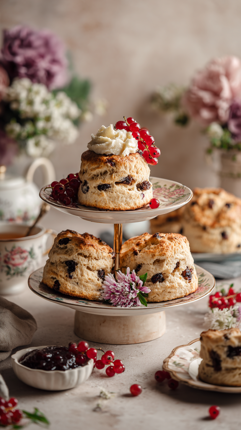English Currant Cream Scones