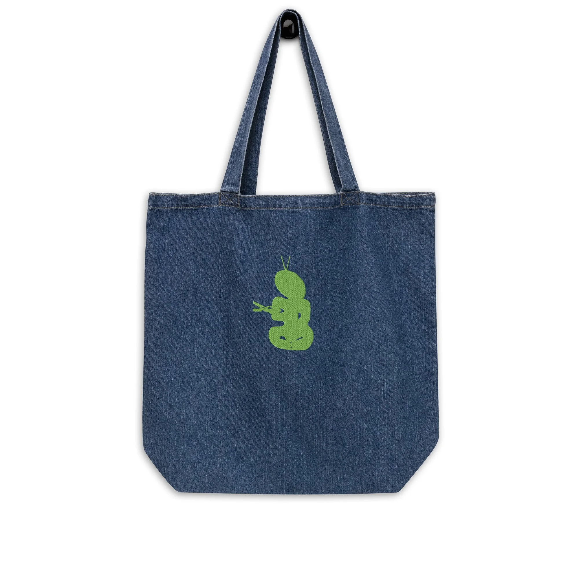 Sac Denim - Broderie Hei tiki vert kaki