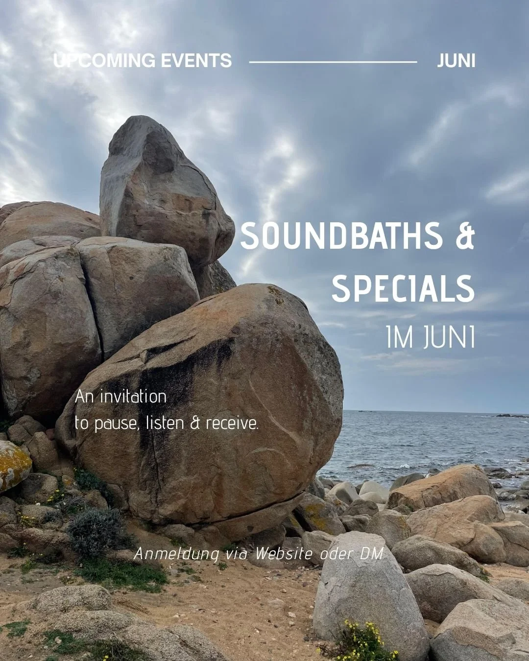 My Loves, meine Juni Termine sind daaaa <3

Ich freue mich auf wundervolle Soundbaths und besondere Specials mit euch im Juni.🌀

Ein Secret-Event gemeinsam mit @johanna_millergalvez is coming. Stay tuned! 🌿🐛

Au&szlig;erdem werde ich diesen Mon