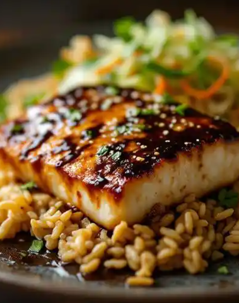Sample Recipe 3: Miso Chilean Sea Bass with Pork &amp; Leftovers Fried Rice 