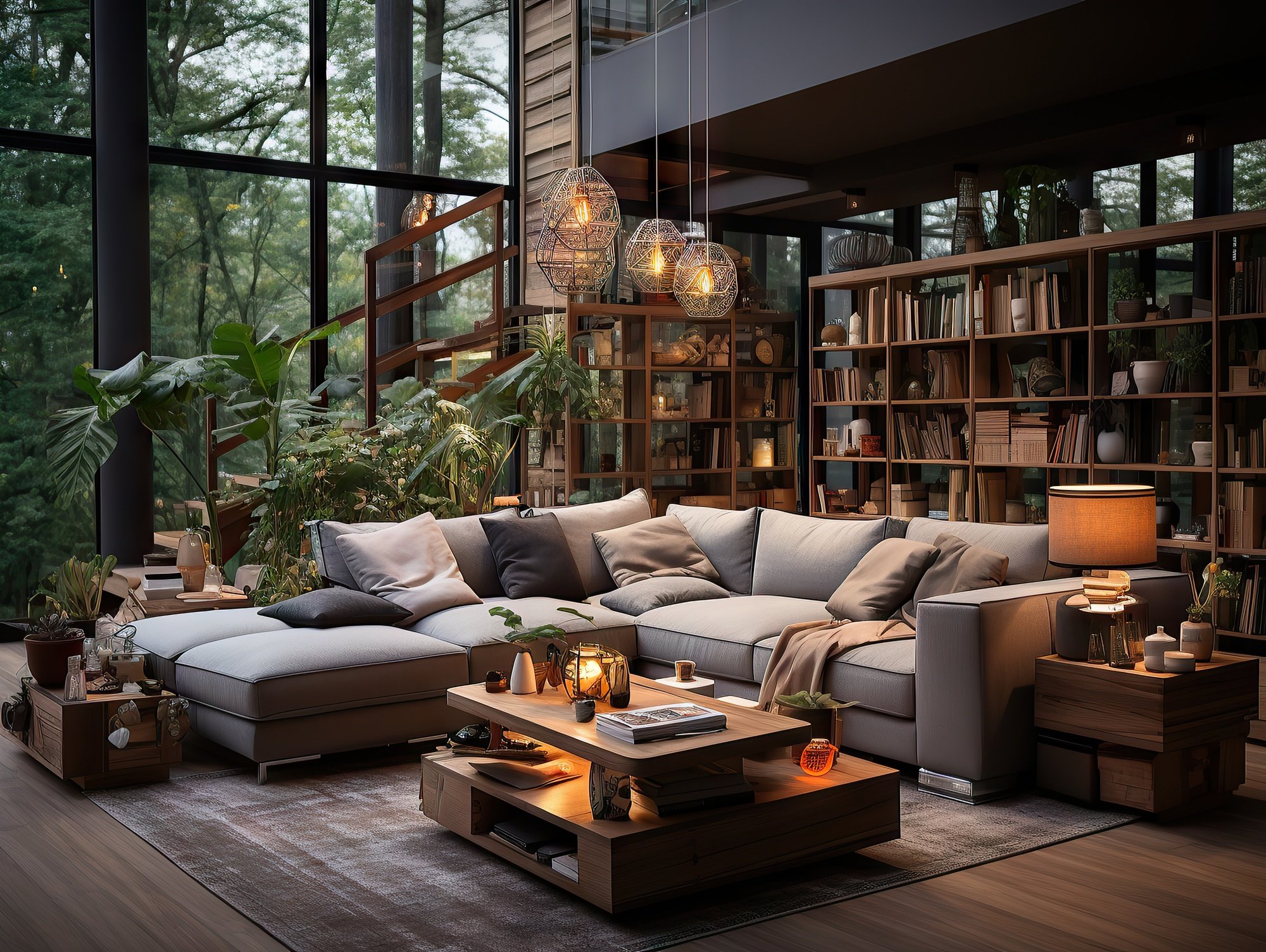 A calm interior space with natural light and greenery, representing grounding, openness, and reflection.