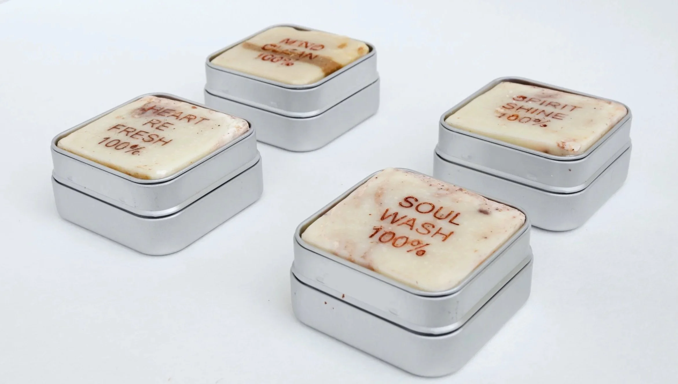 CURE 
Homemade soap, metal box,
2024