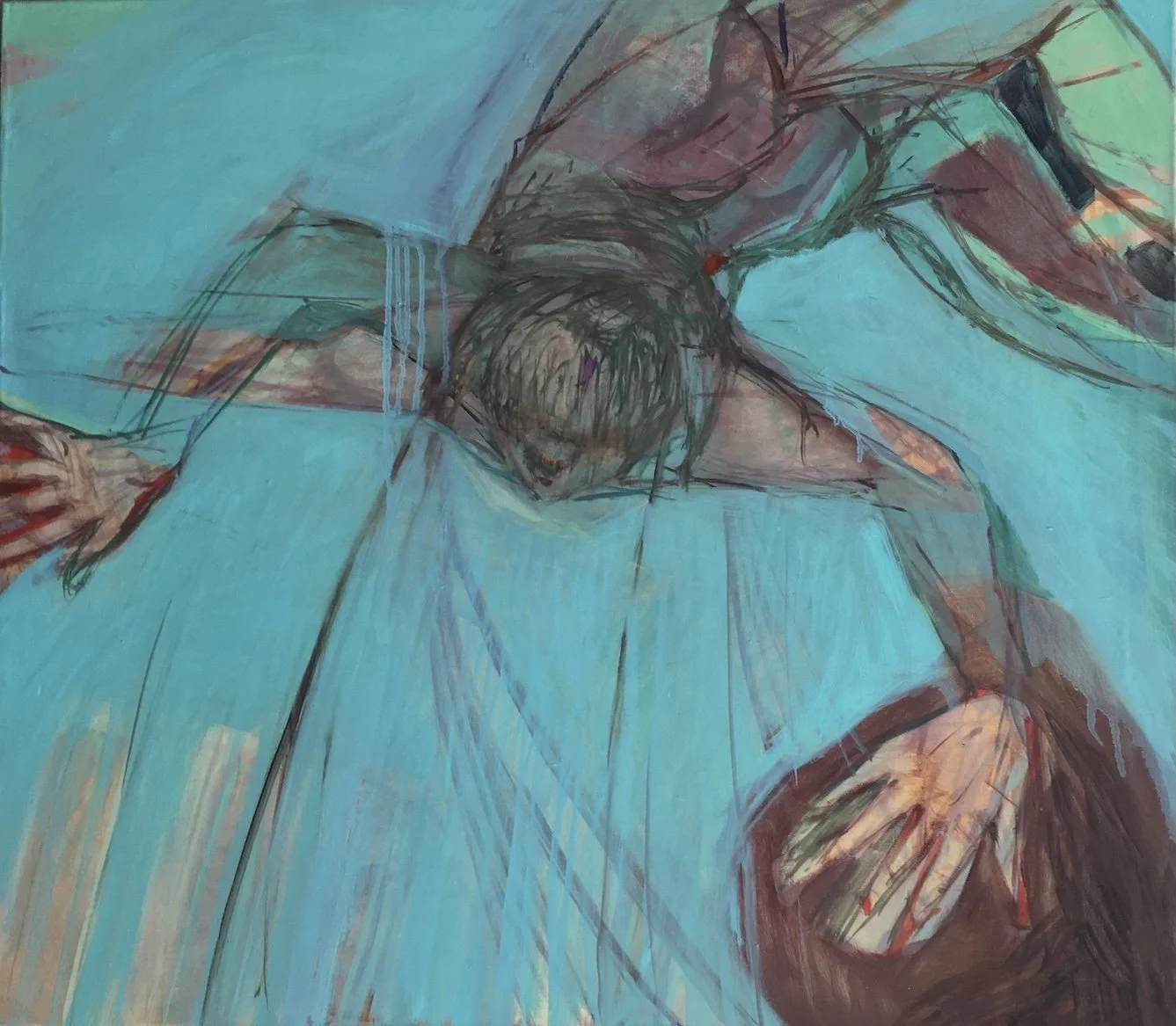 Becoming Fearless, Oil on Canvas, 80 × 90 cm, 2017