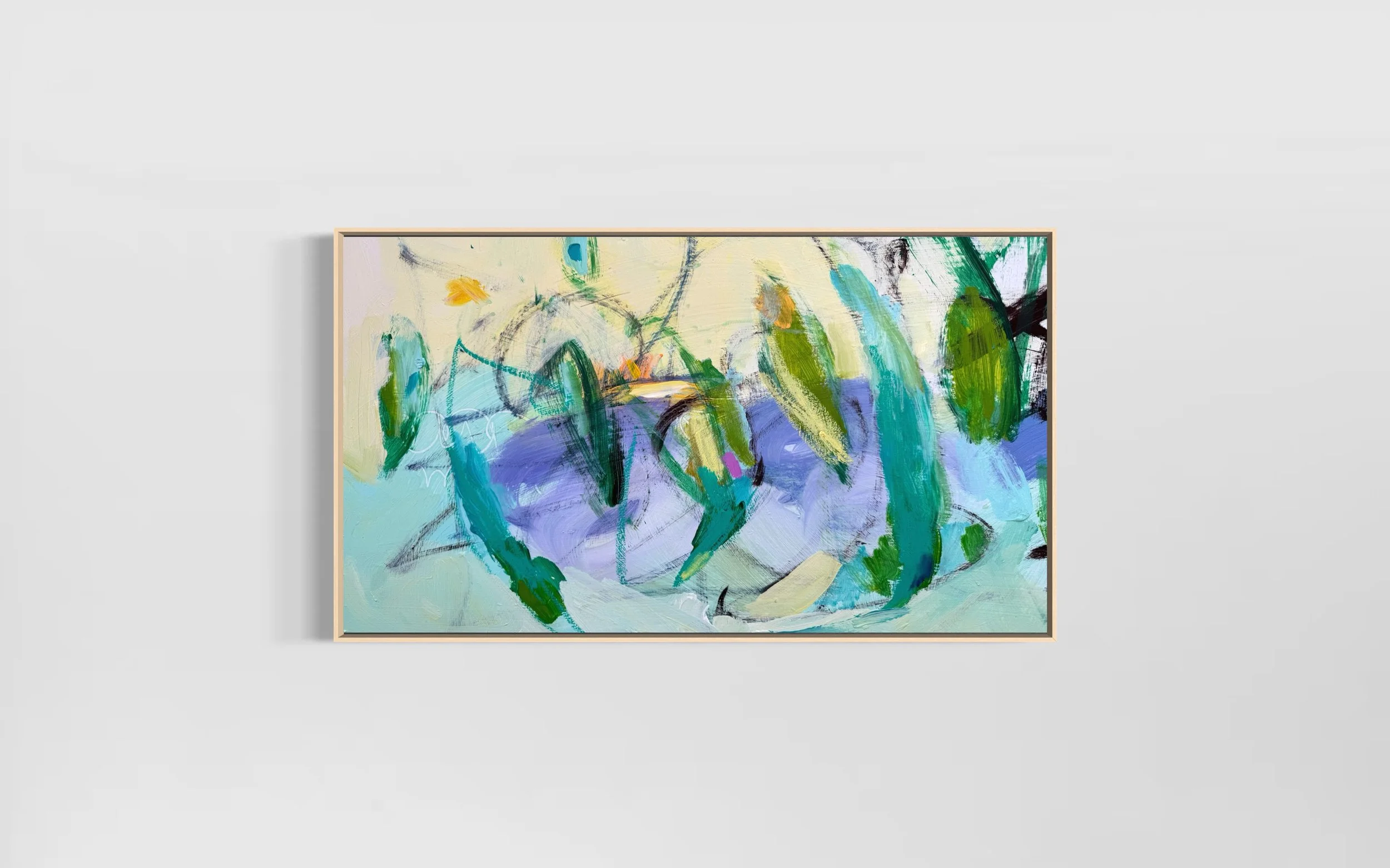 When You Remember Summer in Wintertime  Oil & Acrylic on Canvas 45 × 80 cm, 2025