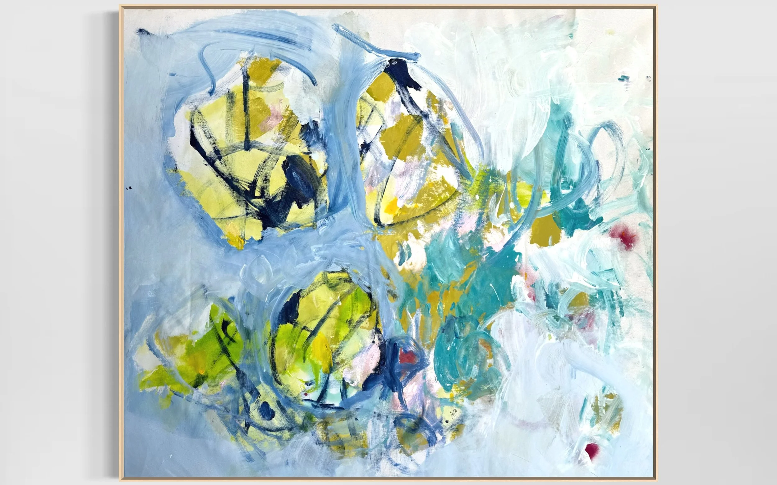 Let My Silence Drift in Clouds
 Oil & Acrylic on Canvas 106 × 120 cm, 2025
