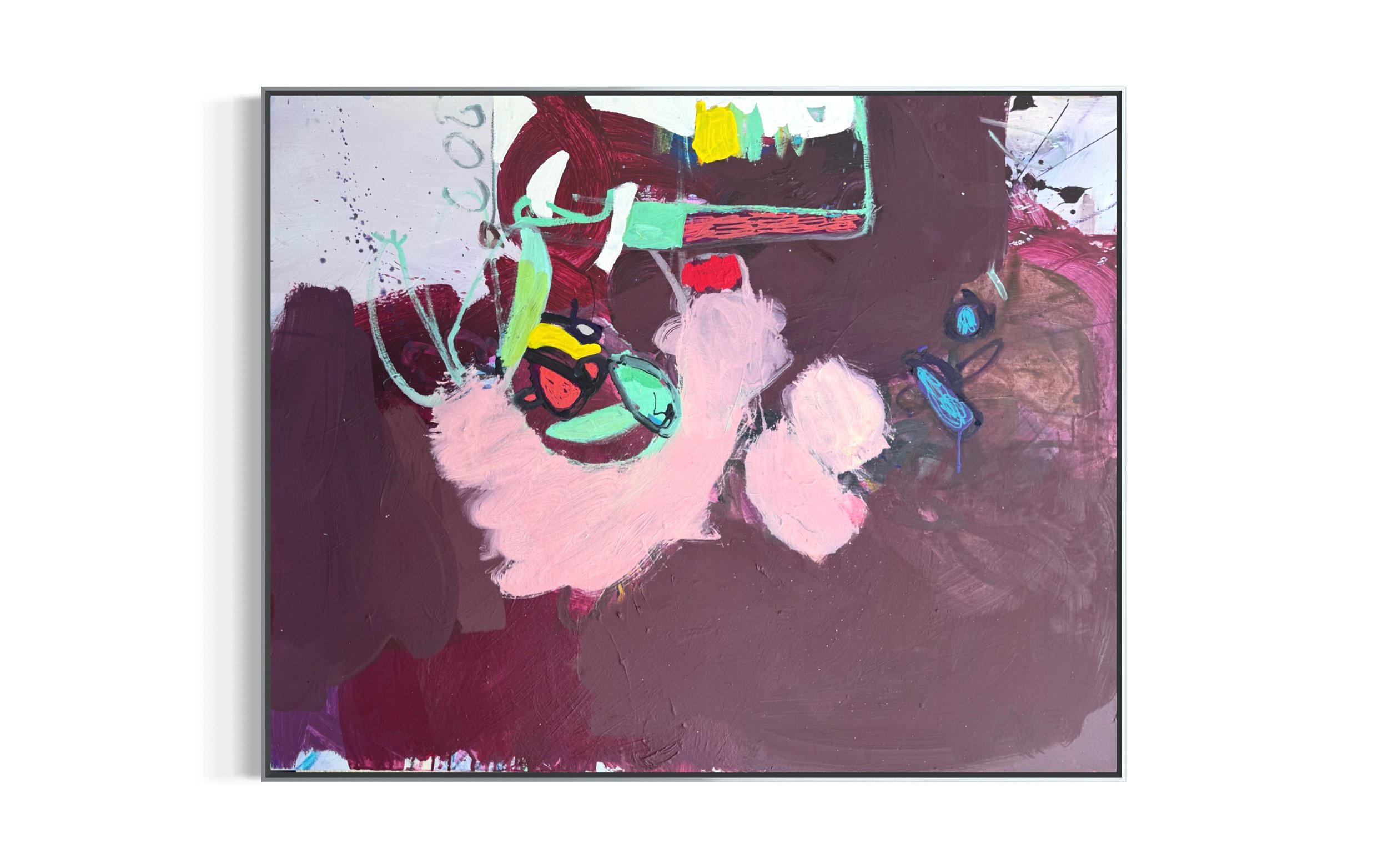 Chocolate in the Spine
Acrylic, oil, and spray paint on canvas
80 × 100 cm
2025