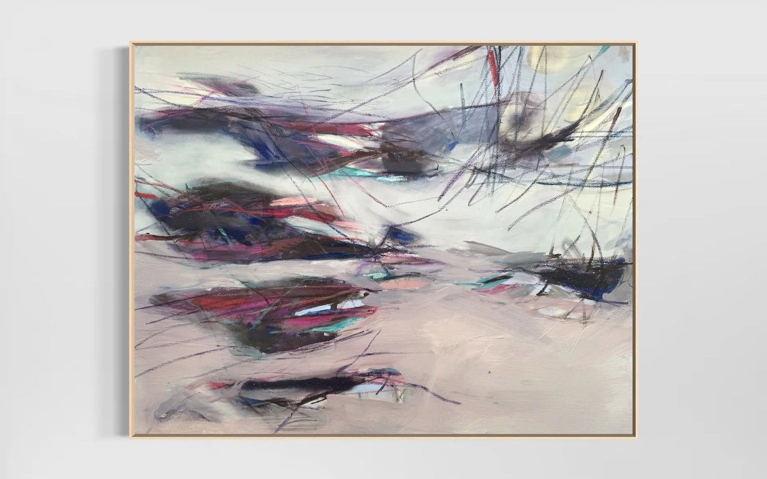 Fog, Like a Secret
Oil, Acrylic & Spray Paint on Canvas
80 × 100 cm, 2025
