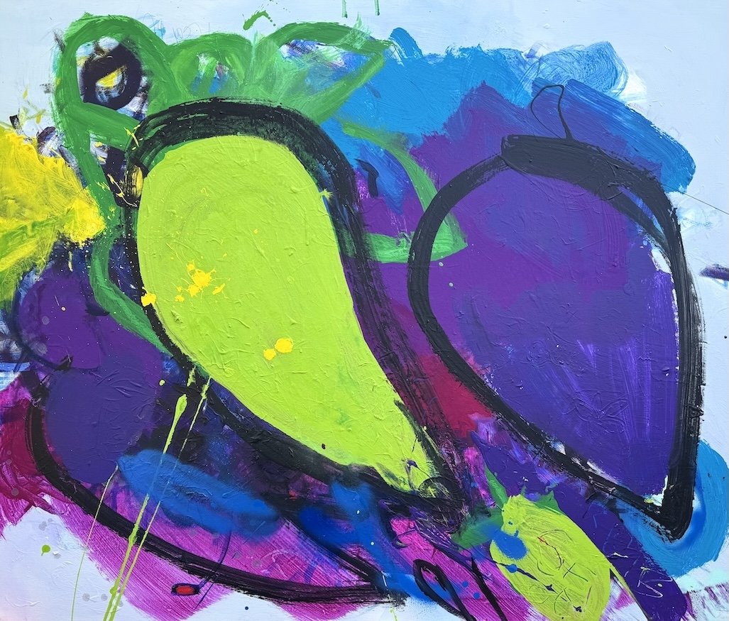 Paradise in Aldehydes
Acrylic, oil, and spray paint on canvas
60 × 70 cm
2026