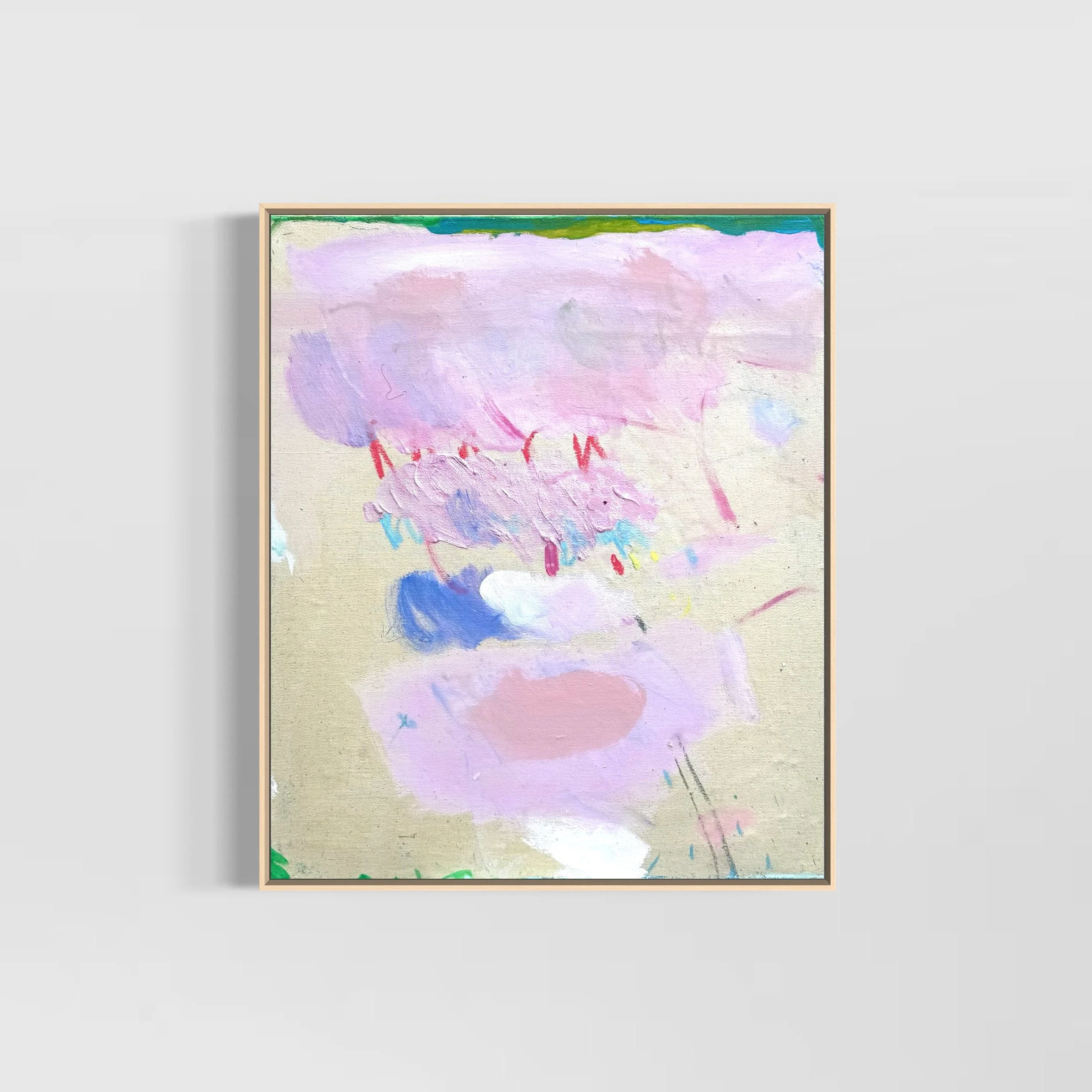 Where the Grass Was Greener (Memories of Childhood)
 Oil, Acrylic & Pastel on Canvas 60 × 50 cm, 2025