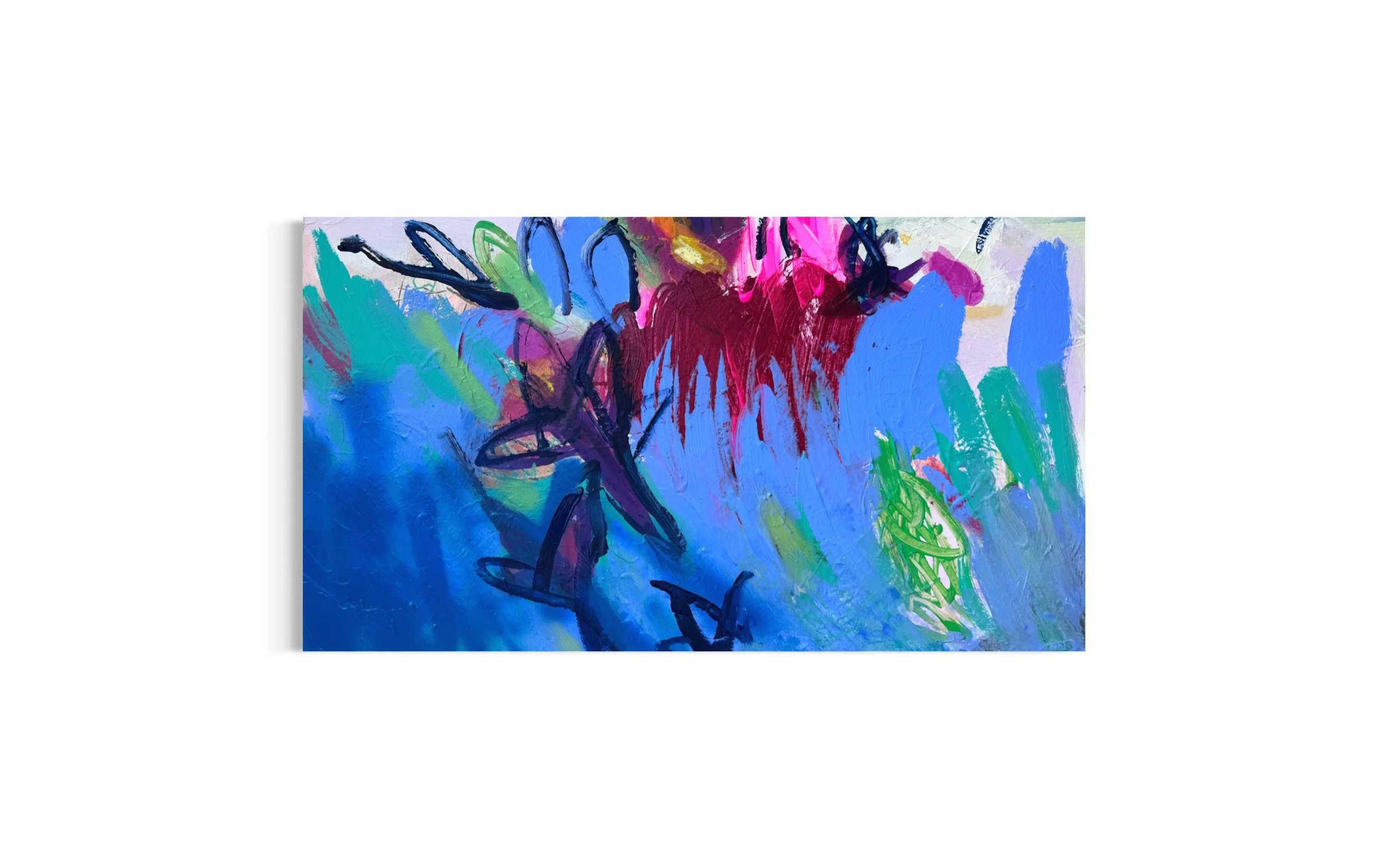 Fireworks and Confetti
Acrylic, oil, and spray paint on canvas
50 × 90 cm
2026