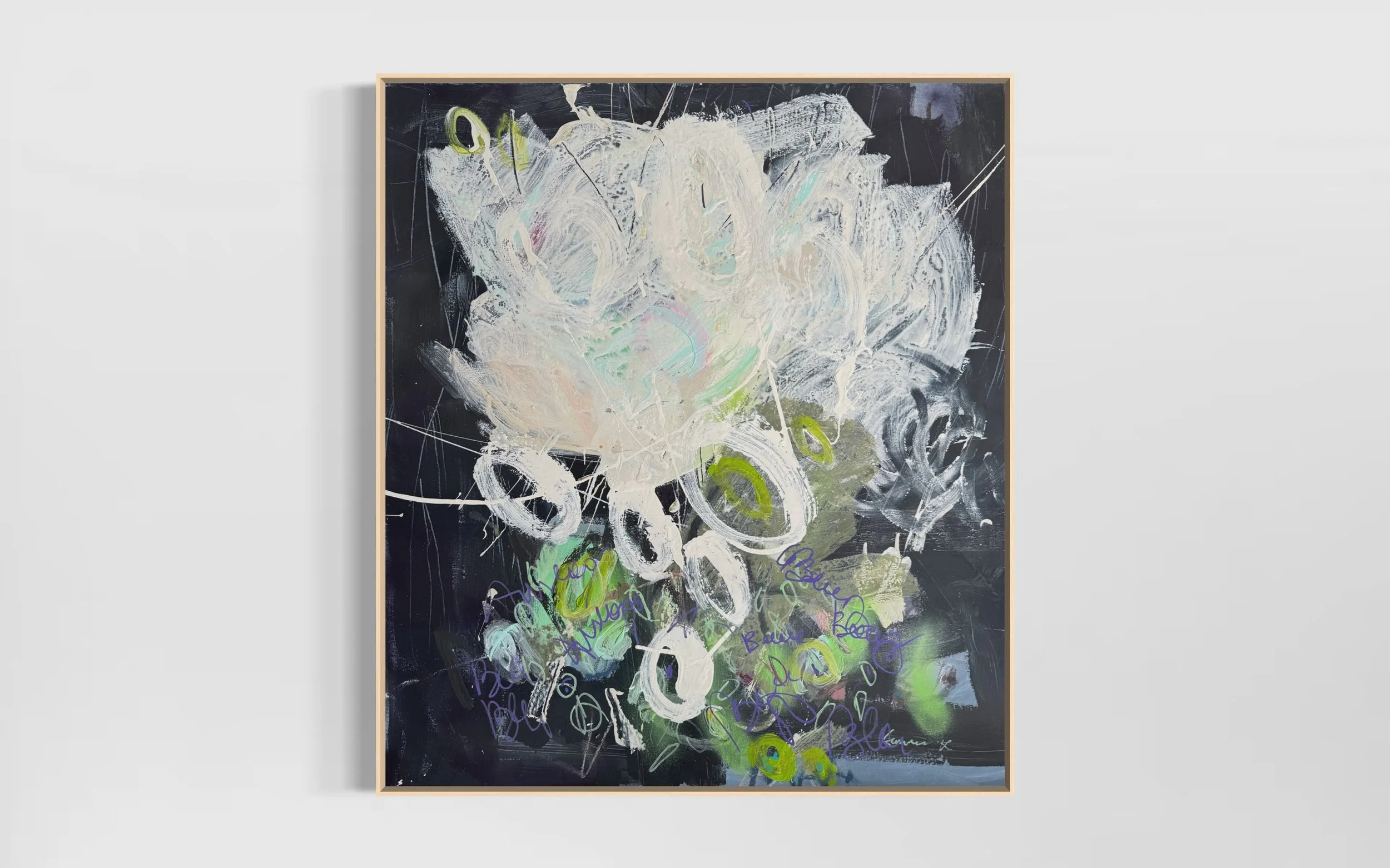 The Day We Cross Over 
 Oil & Acrylic on Canvas 80 × 70 cm, 2025